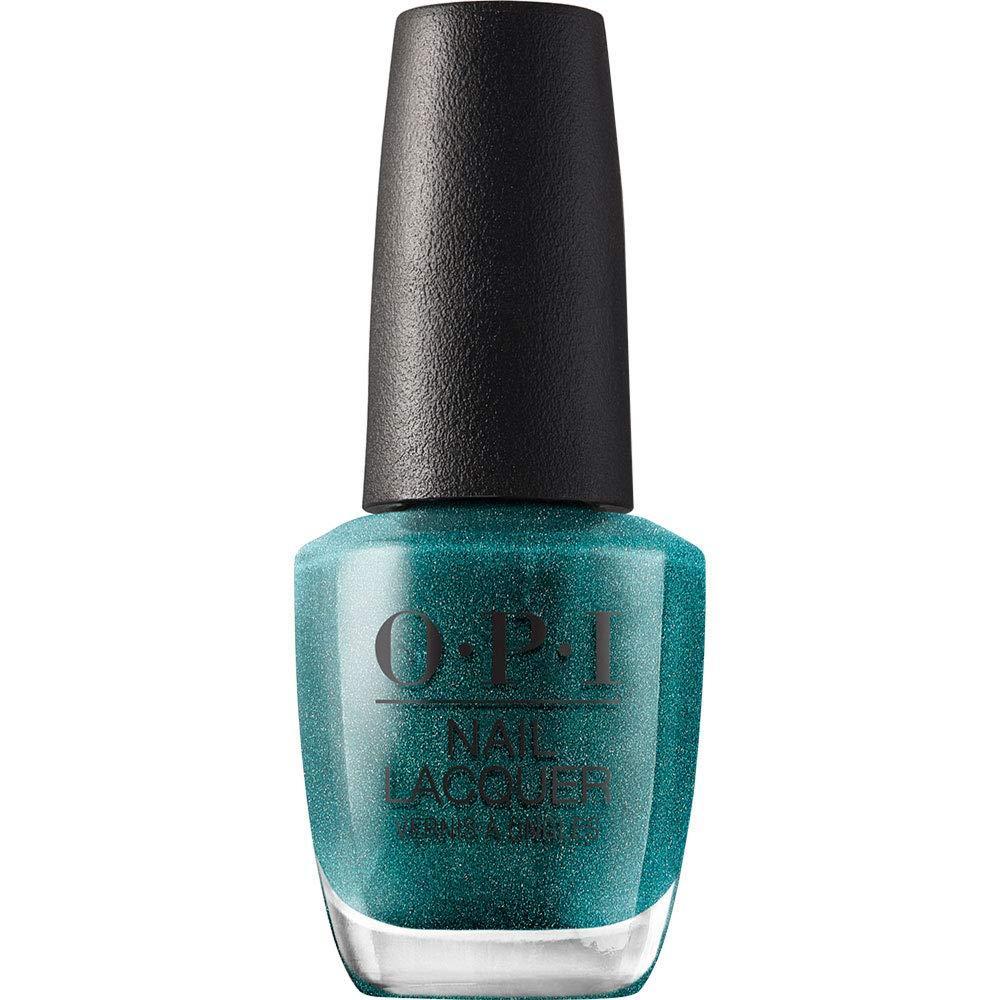 imageOPI Nail Lacquer Classic Nail Polish Colors  Blue amp Green Shades  Crme Shimmer and Glitter Chip Resistant NailPolish  Fast Drying Streakfree Formula  05 Fl OzThis Colors Making Waves  Opaque Dark Green Shimmer