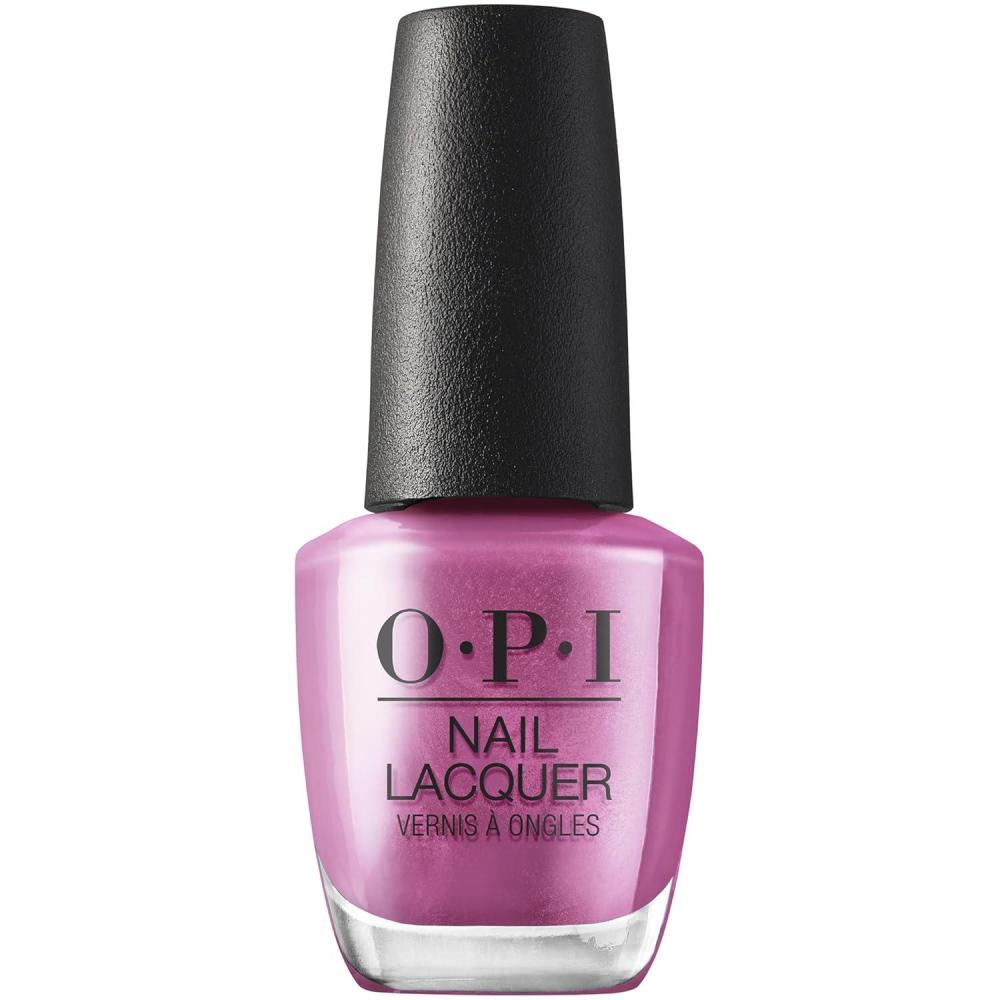 imageOPI Nail Lacquer Classic Nail Polish Colors Pink amp Purple Shades Crme Shimmer and Glitter Chip Resistant NailPolish Fast Drying Streakfree Formula 05 Fl OzCosMIC Drop Opaque Dark Pink Metallic