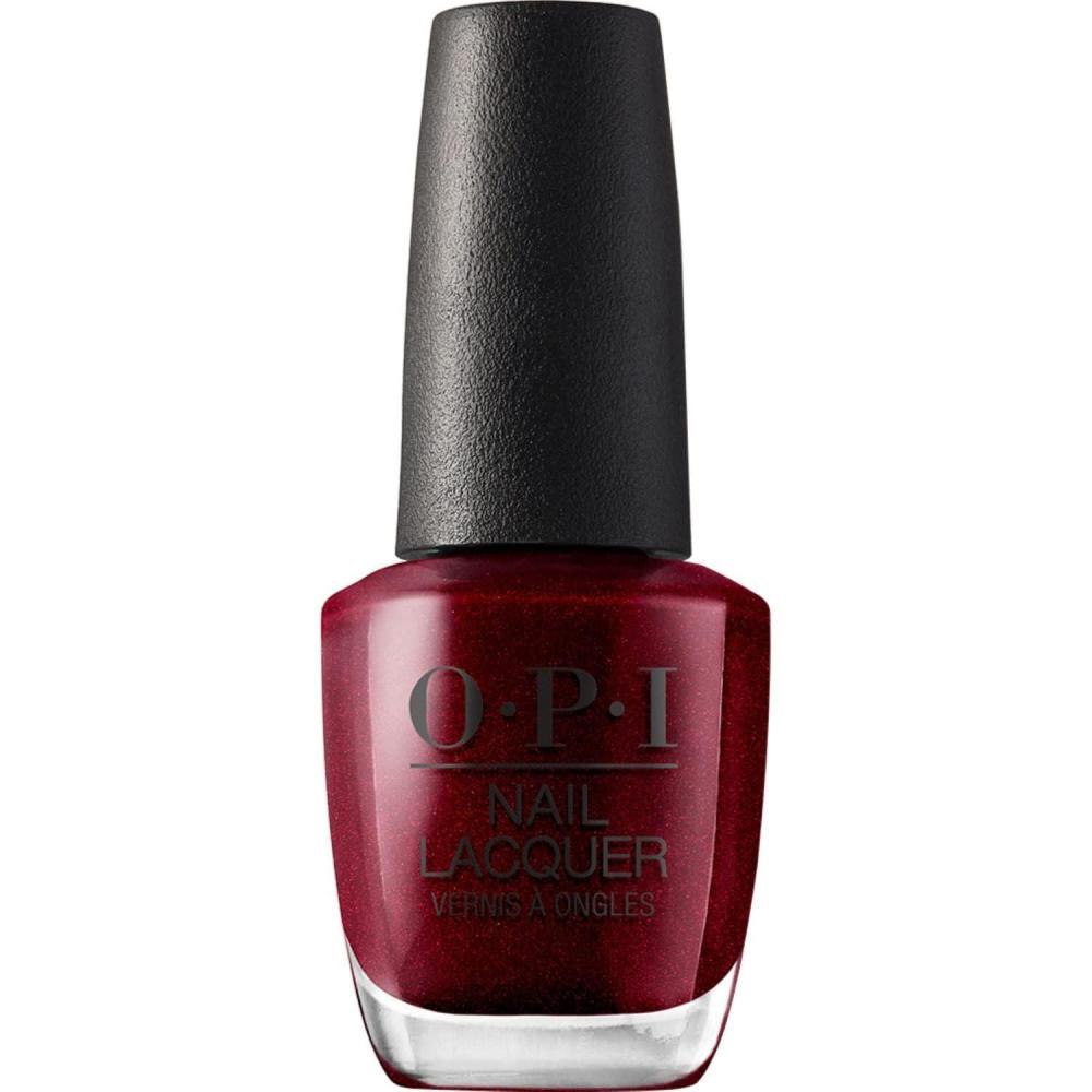 imageOPI Nail Lacquer Classic Nail Polish Colors Red Shades Crme Shimmer and Glitter Chip Resistant NailPolish Fast Drying Streakfree Formula 05 Fl OzIm Not Really a Waitress Opaque Dark Red Pearl