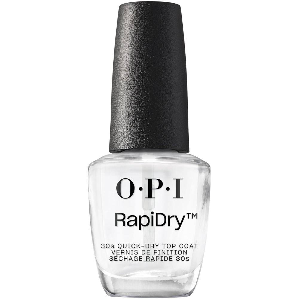 imageOPI Nail Lacquer Top Coat  Clear Nail Polish Top Coats  Classic Quick Drying High Shine Gellike Volumizing amp Matte Finish  Chip Resistant HighGloss Long Lasting Protects Color amp NailsRapiDry Top Coat  QuickDrying Formula