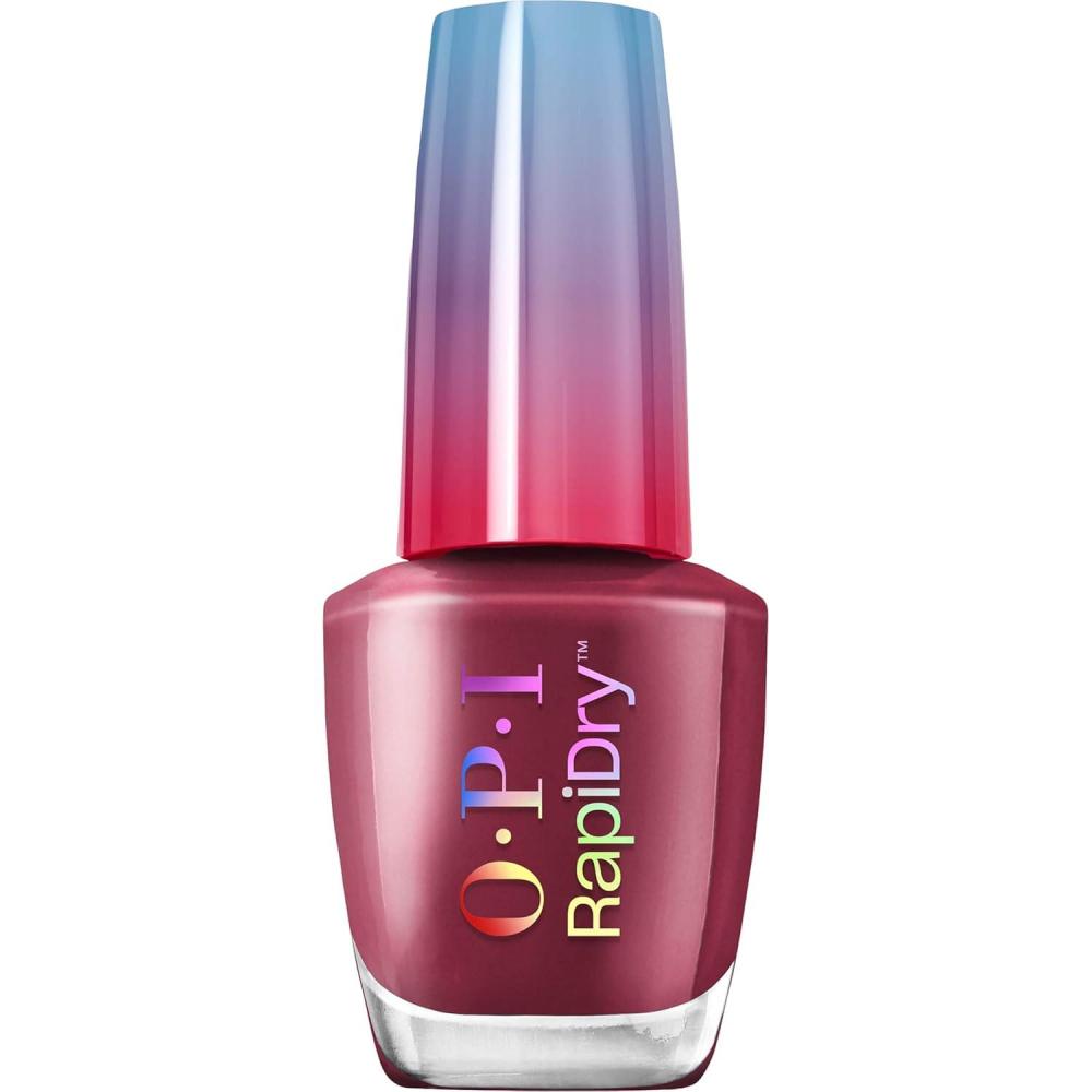 imageOPI RapiDry Quick Dry Nail Polish Colors  Opaque Crme amp Shimmer Winter Shades  Smudge Proof and Fast Drying in 60 Seconds  Vegan Formula  Snow Time to Waste  Holiday 2025So Berry Quick  Opaque Dark Berry Red