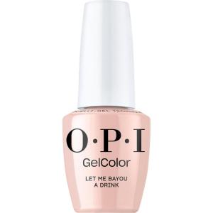 OPI GelColor LED Cure Gel Nail Polish | Nude & Brown Shades | Salon-Quality Shine, Long-Lasting Wear | Easily Soak Off Removal | Vegan & HEMA Free | 0.5 Fl Oz(Let Me Bayou a Drink | Sheer Soft Neutral Pink Shimmer)