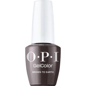 OPI GelColor LED Cure Gel Nail Polish | Nude & Brown Shades | Salon-Quality Shine, Long-Lasting Wear | Easily Soak Off Removal | Vegan & HEMA Free | 0.5 Fl Oz(Brown to Earth | Opaque Dark Brown)