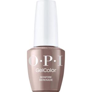 OPI GelColor LED Cure Gel Nail Polish | Nude & Brown Shades | Salon-Quality Shine, Long-Lasting Wear | Easily Soak Off Removal | Vegan & HEMA Free | 0.5 Fl Oz(Bonfire Serenade | Opaque Dark Neutral Cool Brown)