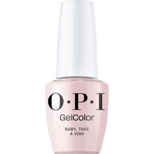 OPI GelColor LED Cure Gel Nail Polish | Nude & Brown Shades | Salon-Quality Shine, Long-Lasting Wear | Easily Soak Off Removal | Vegan & HEMA Free | 0.5 Fl Oz(Baby  Take a Vow | Sheer Soft Neutral Pink)