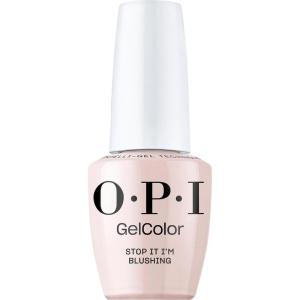 OPI GelColor LED Cure Gel Nail Polish | Nude & Brown Shades | Salon-Quality Shine, Long-Lasting Wear | Easily Soak Off Removal | Vegan & HEMA Free | 0.5 Fl Oz(Stop It I’m Blushing | Opaque Soft Beige Pink)