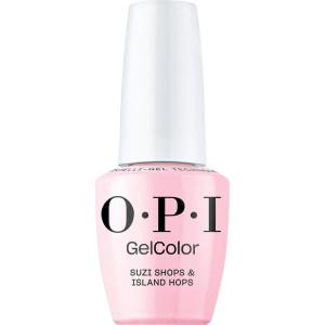 OPI GelColor LED Cure Gel Nail Polish | Pink & Purple Shades | Salon-Quality Shine, Long-Lasting Wear | Easily Soak Off Removal | Vegan & HEMA Free | 0.5 Fl Oz(Suzi Shops & Island Hops | Opaque Soft Light Pink)