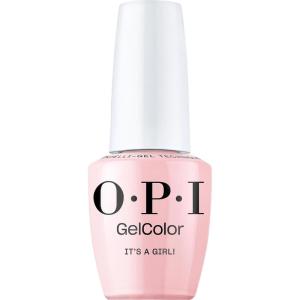 OPI GelColor LED Cure Gel Nail Polish | Pink & Purple Shades | Salon-Quality Shine, Long-Lasting Wear | Easily Soak Off Removal | Vegan & HEMA Free | 0.5 Fl Oz(It’s a Girl! | Sheer Soft Baby Pink)
