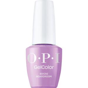 OPI GelColor LED Cure Gel Nail Polish | Pink & Purple Shades | Salon-Quality Shine, Long-Lasting Wear | Easily Soak Off Removal | Vegan & HEMA Free | 0.5 Fl Oz(Bikini Boardroom | Opaque Soft Purple Pearl Shimmer)
