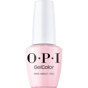 OPI GelColor LED Cure Gel Nail Polish | Pink & Purple Shades | Salon-Quality Shine, Long-Lasting Wear | Easily Soak Off Removal | Vegan & HEMA Free | 0.5 Fl Oz(Mod About You | Opaque Soft Pastel Pink)