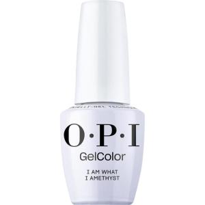 OPI GelColor LED Cure Gel Nail Polish | Pink & Purple Shades | Salon-Quality Shine, Long-Lasting Wear | Easily Soak Off Removal | Vegan & HEMA Free | 0.5 Fl Oz(I Am What I Amethyst | Opaque Soft Cool Lilac Purple)