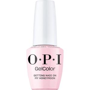 OPI GelColor LED Cure Gel Nail Polish | Pink & Purple Shades | Salon-Quality Shine, Long-Lasting Wear | Easily Soak Off Removal | Vegan & HEMA Free | 0.5 Fl Oz(Getting Nadi On My Honeymoon | Opaque Soft Hibiscus Pink)