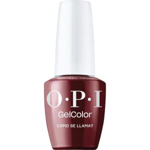 OPI GelColor LED Cure Gel Nail Polish | Red Shades | Salon-Quality Shine, Long-Lasting Wear | Easily Soak Off Removal | Vegan & HEMA Free | 0.5 Fl Oz(Como se Llama? | Opaque Dark Burgundy Red)
