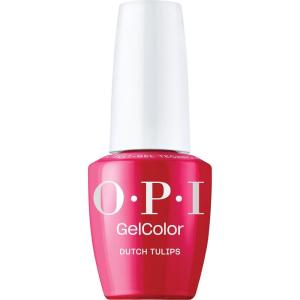 OPI GelColor LED Cure Gel Nail Polish | Red Shades | Salon-Quality Shine, Long-Lasting Wear | Easily Soak Off Removal | Vegan & HEMA Free | 0.5 Fl Oz(Dutch Tulips | Opaque Bright Warm Pink-Red)