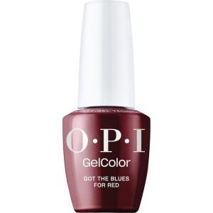 OPI GelColor LED Cure Gel Nail Polish | Red Shades | Salon-Quality Shine, Long-Lasting Wear | Easily Soak Off Removal | Vegan & HEMA Free | 0.5 Fl Oz(Got the Blues for Red | Opaque Dark Blue-Red)