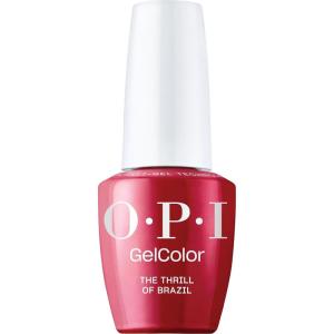 OPI GelColor LED Cure Gel Nail Polish | Red Shades | Salon-Quality Shine, Long-Lasting Wear | Easily Soak Off Removal | Vegan & HEMA Free | 0.5 Fl Oz(The Thrill Of Brazil | Opaque Bright Warm Red-Orange)