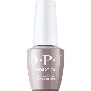 OPI GelColor LED Cure Gel Nail Polish | White, Gray & Black Shades | Salon-Quality Shine, Long-Lasting Wear | Easily Soak Off Removal | Vegan & HEMA Free | 0.5 Fl Oz(Icelanded a Bottle of OPI | Opaque Dark Taupe Beige)