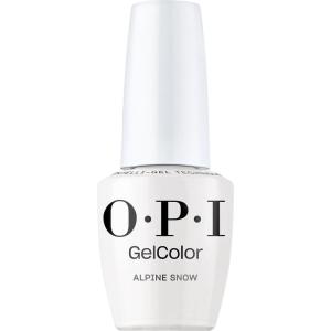 OPI GelColor LED Cure Gel Nail Polish | White, Gray & Black Shades | Salon-Quality Shine, Long-Lasting Wear | Easily Soak Off Removal | Vegan & HEMA Free | 0.5 Fl Oz(Alpine Snow | Opaque Soft White)