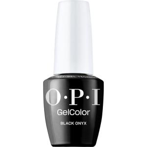 OPI GelColor LED Cure Gel Nail Polish | White, Gray & Black Shades | Salon-Quality Shine, Long-Lasting Wear | Easily Soak Off Removal | Vegan & HEMA Free | 0.5 Fl Oz(Black Onyx | Opaque Dark Black)