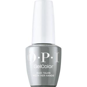OPI GelColor LED Cure Gel Nail Polish | White, Gray & Black Shades | Salon-Quality Shine, Long-Lasting Wear | Easily Soak Off Removal | Vegan & HEMA Free | 0.5 Fl Oz(Suzi Talks with Her Hands | Opaque Muted Gray)