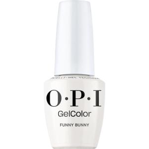 OPI GelColor LED Cure Gel Nail Polish | White, Gray & Black Shades | Salon-Quality Shine, Long-Lasting Wear | Easily Soak Off Removal | Vegan & HEMA Free | 0.5 Fl Oz(Funny Bunny | Sheer Soft White)