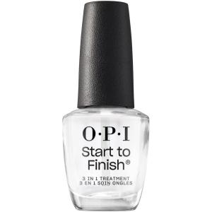 OPI Nail Lacquer Base Coat | Clear Nail Polish Base Coat |Chip Resistant, Protects Nails, Prevents Discoloration(Start to Finish 3 in 1 Treatment)