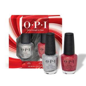OPI Nail Lacquer Nail Polish Colors | Semi-Sheer, Opaque & Shimmer Winter Shades | Fast Drying, Streak Free & Chip Resistant Wear | Good Enough to Treat Collection | Holiday 2025(Duo Set | OPI’m Frosted & Spread the Cherry)
