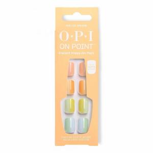 OPI On Point Press On Nails | Short Round Classic & Accent Nail Art Press On Nails | 24 Count With Nail Glue | Instant Press-On Mani | Long Lasting, Reusable, Non-damaging(Hue-cid Dreams | Pastel Rainbow)