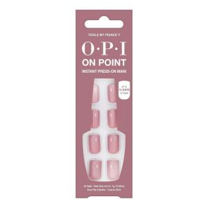 OPI On Point Press On Nails | Short Round Classic & Accent Nail Art Press On Nails | 24 Count With Nail Glue | Instant Press-On Mani | Long Lasting, Reusable, Non-damaging(Tickle My France-y | Soft Neutral Beige)