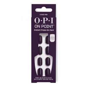 OPI On Point Press On Nails | Short Round Classic & Accent Nail Art Press On Nails | 24 Count With Nail Glue | Instant Press-On Mani | Long Lasting, Reusable, Non-damaging(O Suzi Mio | Dark Purple)