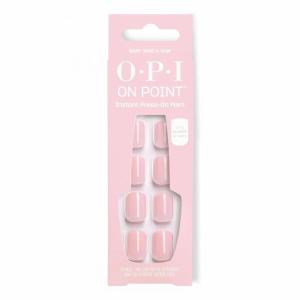 OPI On Point Press On Nails | Short Round Classic & Accent Nail Art Press On Nails | 24 Count With Nail Glue | Instant Press-On Mani | Long Lasting, Reusable, Non-damaging(Baby Take a Vow | Nude Pastel Pink)
