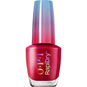 OPI RapiDry Quick Dry Nail Polish Colors | Opaque, Crème, & Shimmer Winter Shades | Smudge Proof, and Fast Drying in 60 Seconds | Vegan Formula | Snow Time to Waste | Holiday 2025(Ring the Alarm | Red Pink Shimmer)
