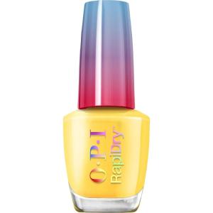 OPI RapiDry Quick Dry Nail Polish Colors | Opaque, Crème, & Shimmer Winter Shades | Smudge Proof, and Fast Drying in 60 Seconds | Vegan Formula | Snow Time to Waste | Holiday 2025(Proceed with (No) Caution | Bright Yellow)