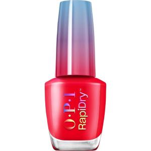 OPI RapiDry Quick Dry Nail Polish Colors | Opaque, Crème, & Shimmer Winter Shades | Smudge Proof, and Fast Drying in 60 Seconds | Vegan Formula | Snow Time to Waste | Holiday 2025(Haul Sass | Bright Coral Red)