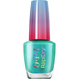 OPI RapiDry Quick Dry Nail Polish Colors | Opaque, Crème, & Shimmer Winter Shades | Smudge Proof, and Fast Drying in 60 Seconds | Vegan Formula | Snow Time to Waste | Holiday 2025(Speed of Bright | Blue Green Shimmer)