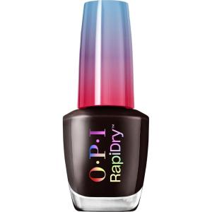 OPI RapiDry Quick Dry Nail Polish Colors | Opaque, Crème, & Shimmer Winter Shades | Smudge Proof, and Fast Drying in 60 Seconds | Vegan Formula | Snow Time to Waste | Holiday 2025(Hi  Speed! | Deep Espresso Brown)