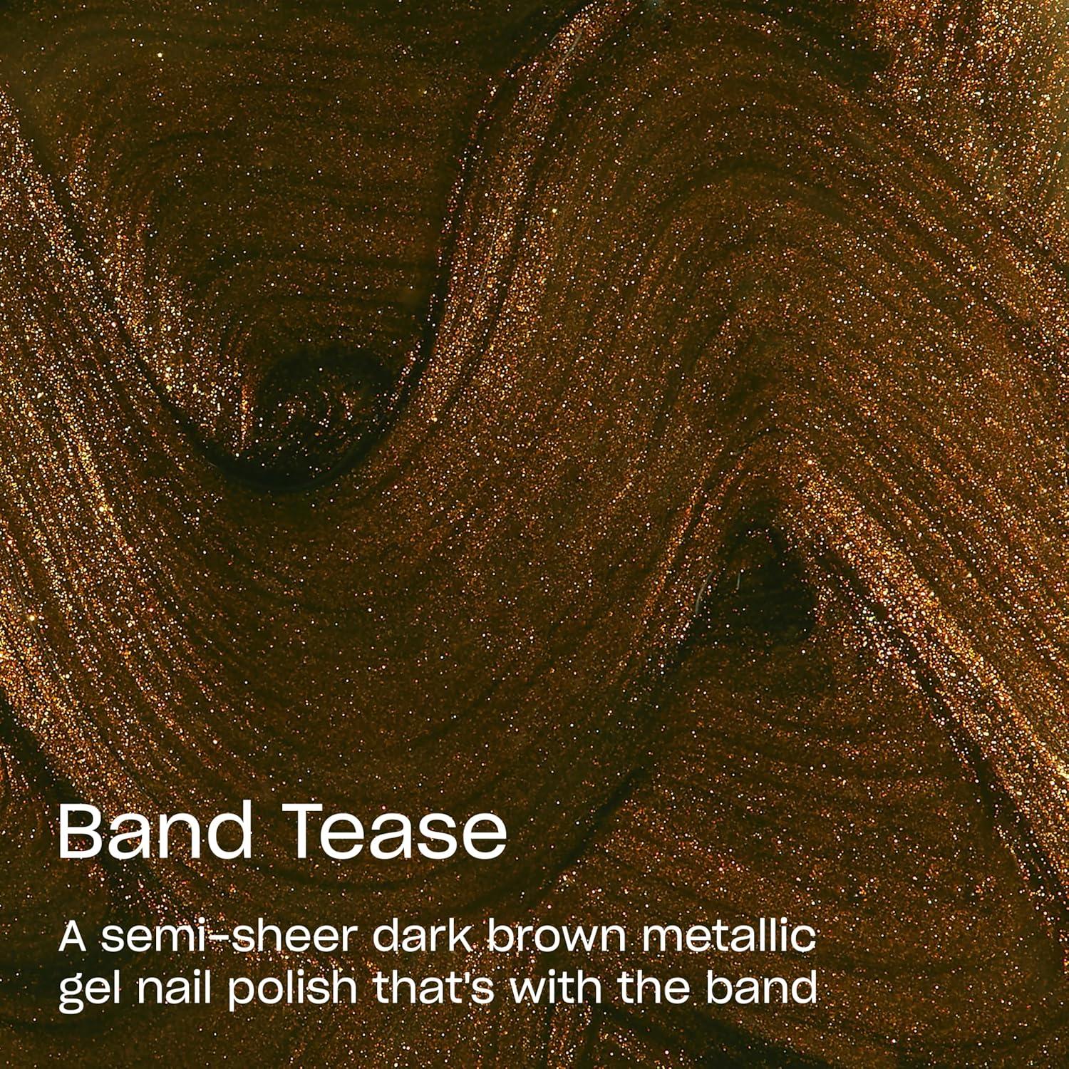 imageOPI GelColor Opaque Crme and Sheer Shades Long Lasting UV Cure Gel Nail Polish with High Shine Vegan amp HEMA Free Whats Your Manitude Fall 2025Band Tease SemiSheer Dark Gold Brown Metallic