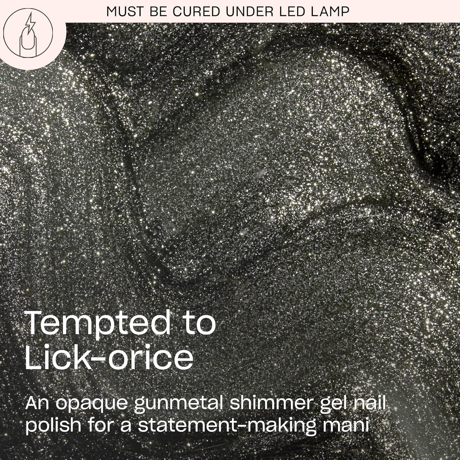 imageOPI GelColor SemiSheer Opaque amp Shimmer Winter Shades Long Lasting UV Cure Gel Nail Polish with High Shine Vegan amp HEMA Free Good Enough to Treat Collection Holiday 2025Tempted to Lickorice Opaque Dark Cool Gray Shimmer