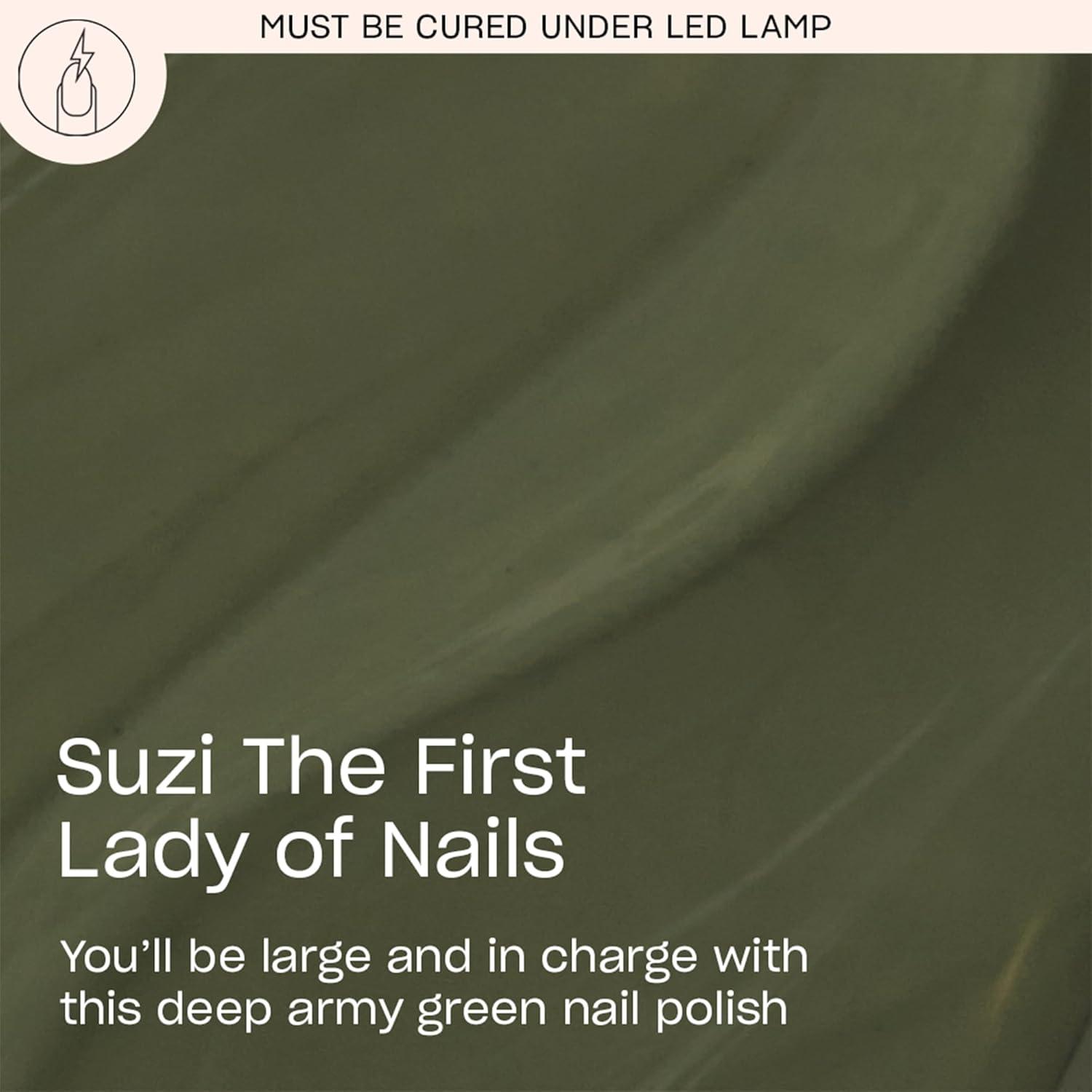 imageOPI GelColor LED Cure Gel Nail Polish Blue amp Green Shades SalonQuality Shine LongLasting Wear Easily Soak Off Removal Vegan amp HEMA Free 05 Fl OzSuzi The First Lady of Nails Opaque Deep Army Green