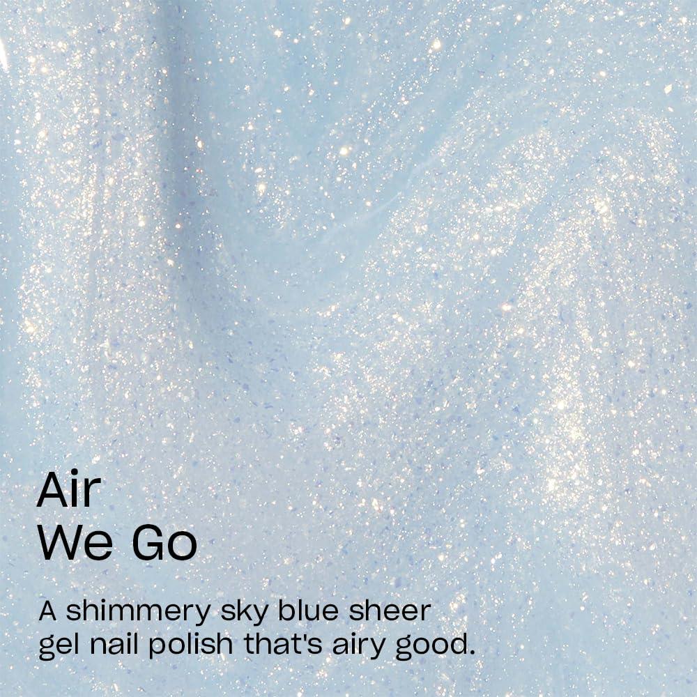 imageOPI GelColor LED Cure Gel Nail Polish Blue amp Green Shades SalonQuality Shine LongLasting Wear Easily Soak Off Removal Vegan amp HEMA Free 05 Fl OzAir We Go SemiSheer Sky Blue with Gold Shimmer