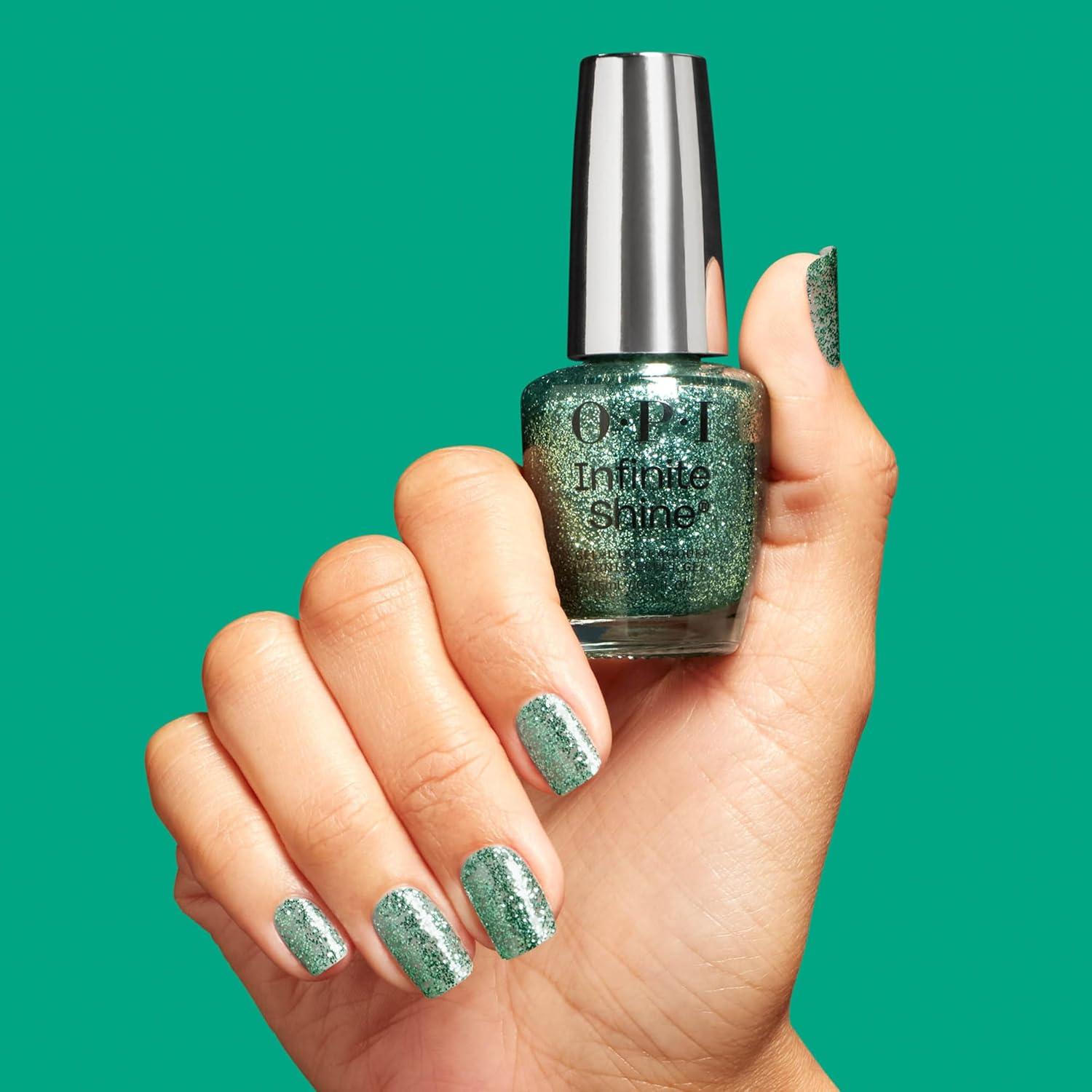 imageOPI Infinite Shine Nail Polish Colors SemiSheer Sheer Bright Opaque amp Shimmer Winter Shades Long Lasting Wear Good Enough to Treat Collection Holiday 2025Hang the Mintsell Sheer Bright Neutral Mint Green Shimmer