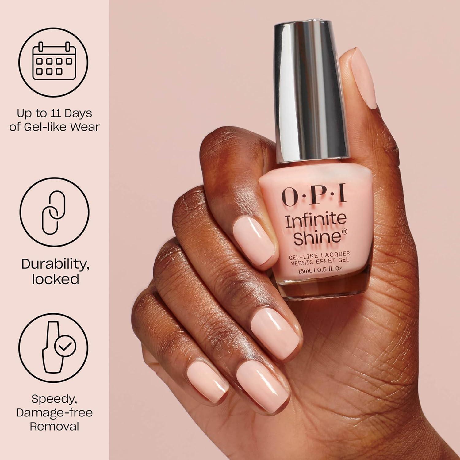 imageOPI Infinite Shine Nail Polish Colors SemiSheer Sheer Bright Opaque amp Shimmer Winter Shades Long Lasting Wear Good Enough to Treat Collection Holiday 2025Crankin Holiday Jams Opaque Dark Warm Brick Red Crme