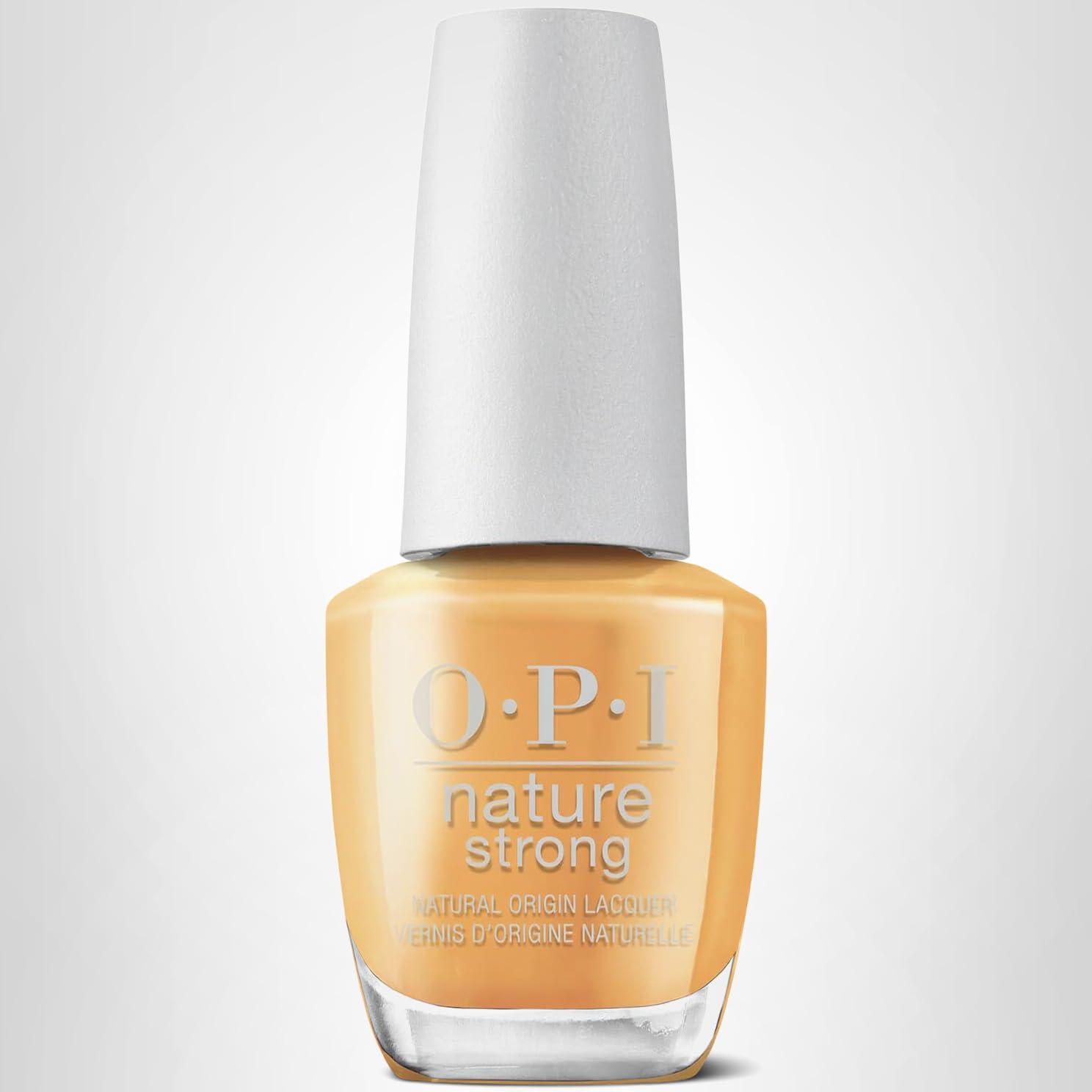 imageOPI Nature Strong Natural Origin 3Step System Botanical Base Coat Top Coat and Various Nail Polish Colors High Shine Color Protection EcoFriendly Plant Based Vegan amp Cruelty FreeBee the Change