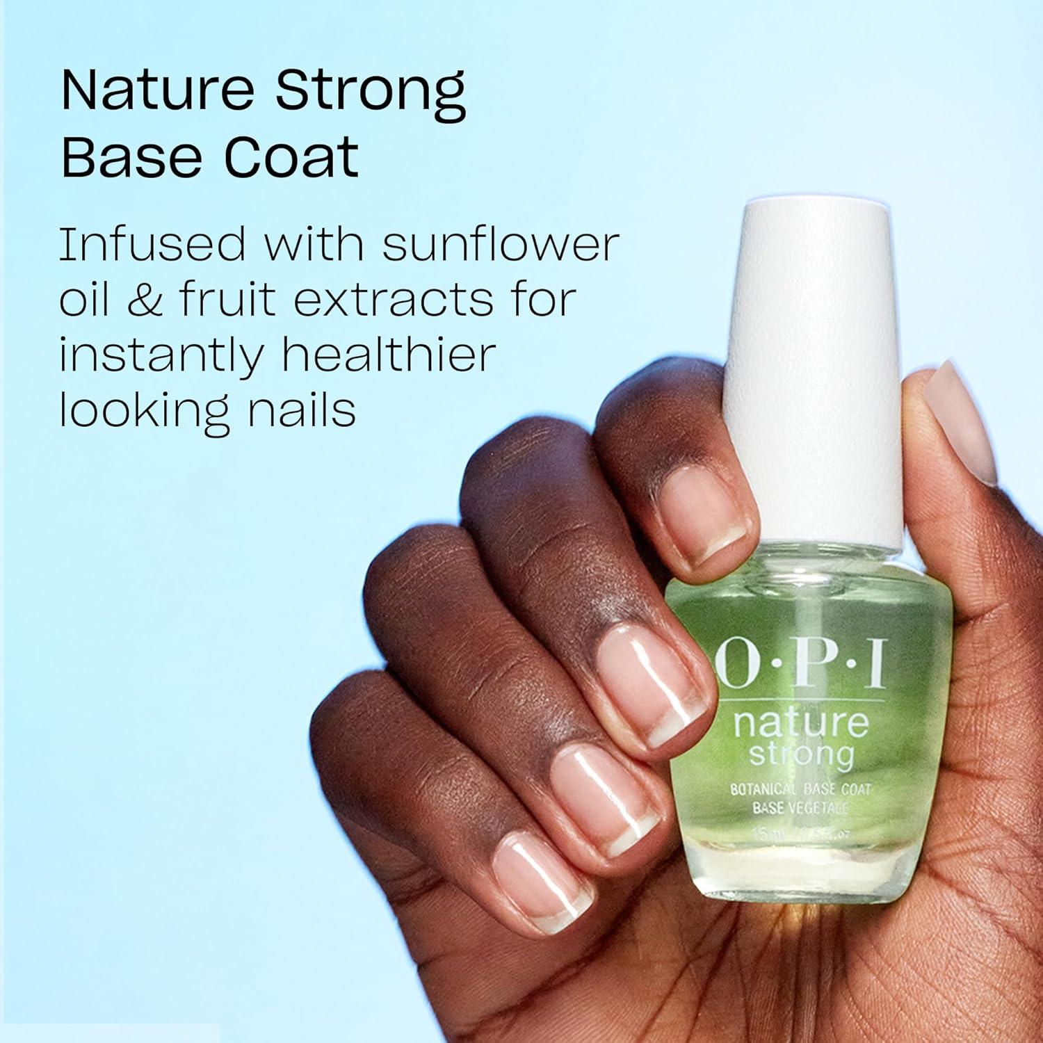 imageOPI Nature Strong Natural Origin 3Step System Botanical Base Coat Top Coat and Various Nail Polish Colors High Shine Color Protection EcoFriendly Plant Based Vegan amp Cruelty FreeMake My Daisy