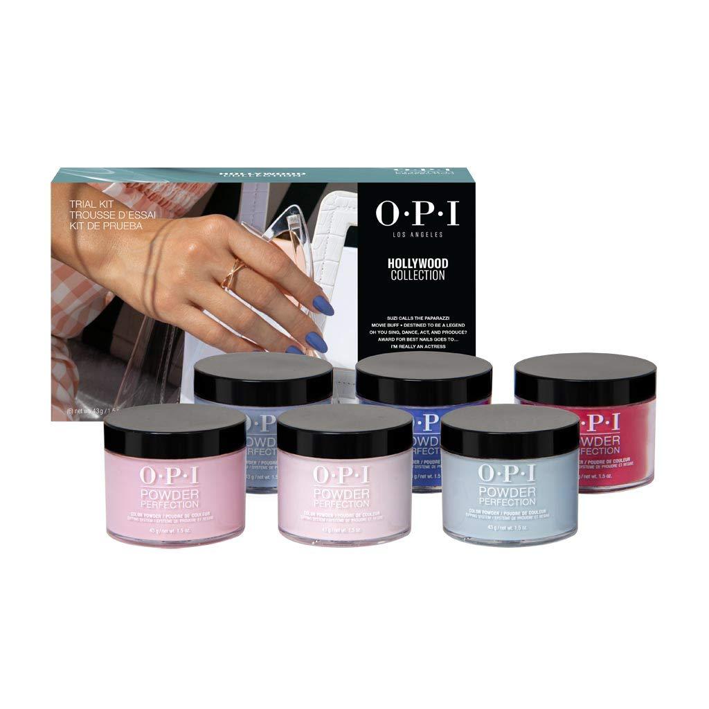 imageOPI Powder Perfection Movie Buff Opaque Soft Beige Crme Nail Dipping Powder Hollywood CollectionTrial Kit with Colors