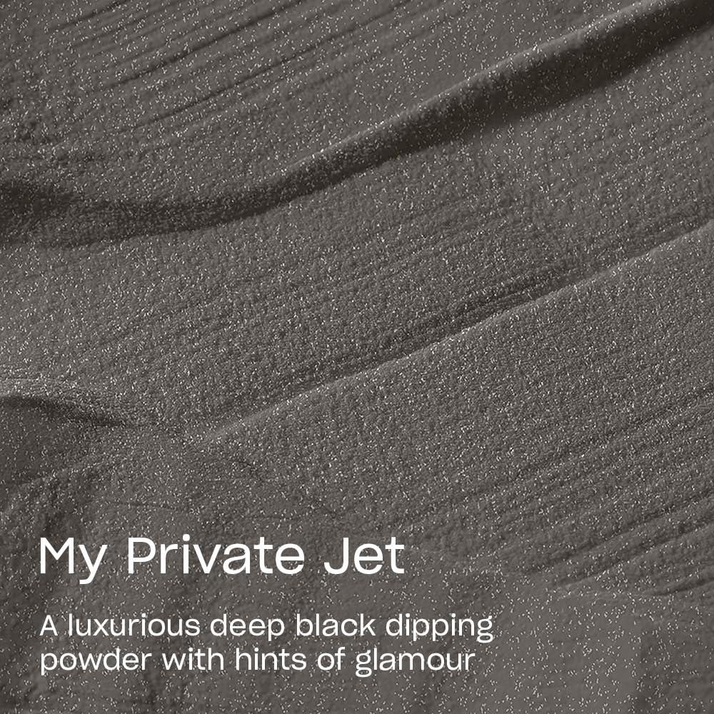 imageOPI Powder Perfection My Private Jet Opaque Dark Black Shimmer Nail Dipping Powder Acrylic Alternative