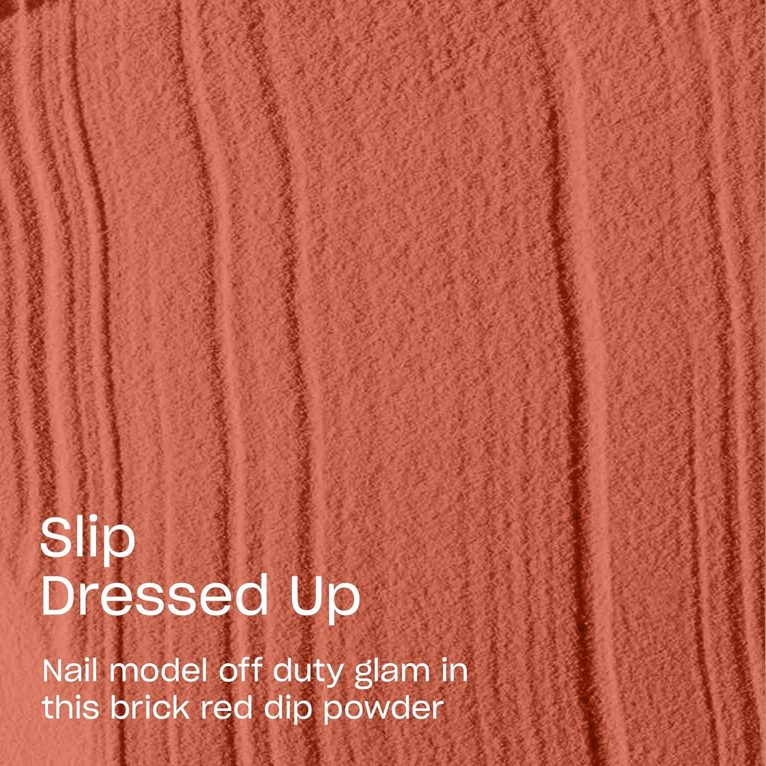 imageOPI Powder Perfection Nail Dipping PowderSlip Dressed Up Opaque Dark Red Brown