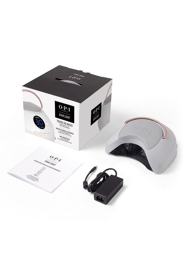 imageOPI Star Light Gel Lamp 30 Premium LED Lamp for Gel Nails Drop Resistant Uniform Curing With Hand Plate amp Adaptor CordReplacement Adaptor