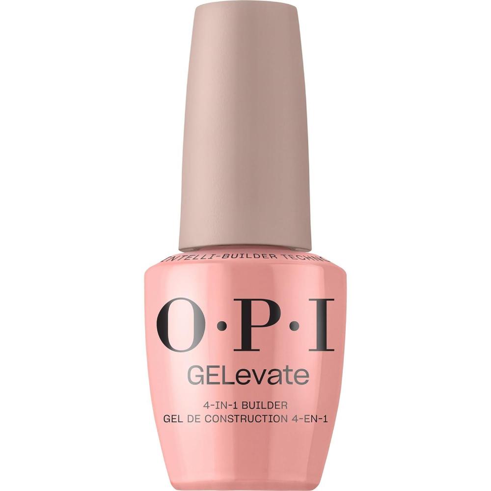 imageOPI GELevate 4in1 Nail Builder Gel UV Cure Gel Builder Nail Polish Vegan 15 MLPink Overslay