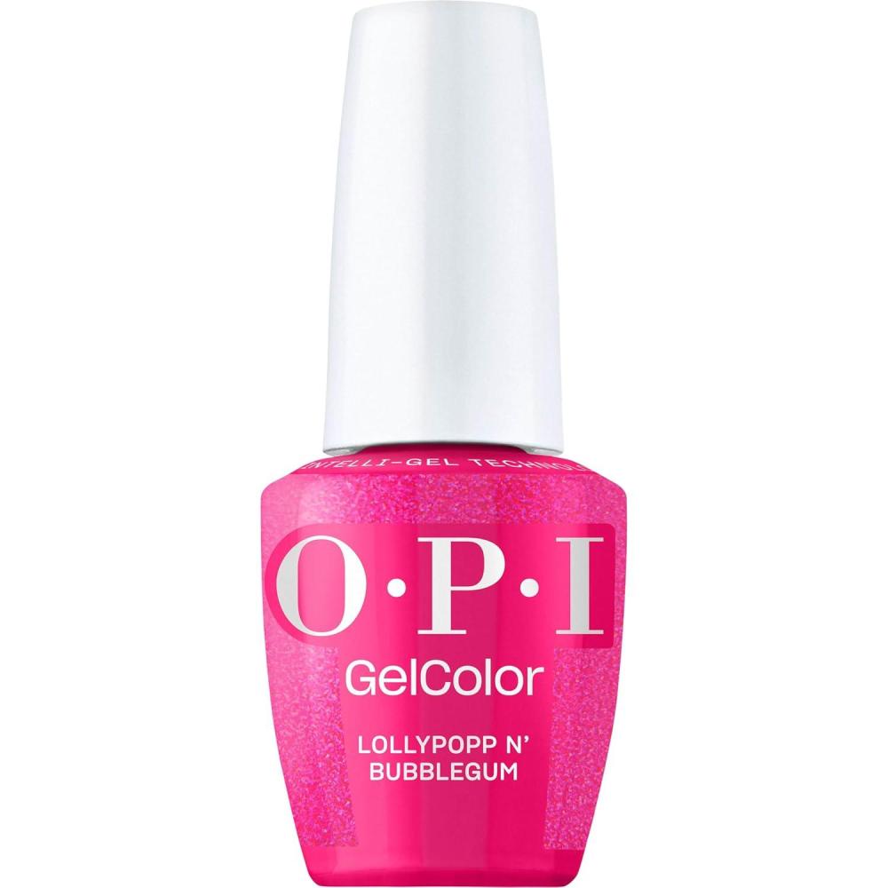 imageOPI GelColor SemiSheer Opaque amp Shimmer Winter Shades Long Lasting UV Cure Gel Nail Polish with High Shine Vegan amp HEMA Free Good Enough to Treat Collection Holiday 2025Lollypoppin Bubblegum SemiSheer Bright Cool Shimmer